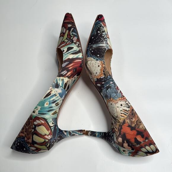 Nine West Butterfly Moth Print Margot Pump Heels New with Tag S-344 Sz 10 - Picture 7 of 9